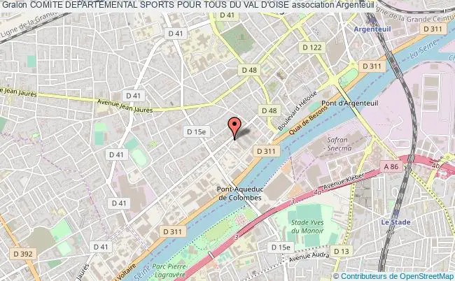 plan association Comite Departemental Sports Pour Tous Du Val D'oise Argenteuil