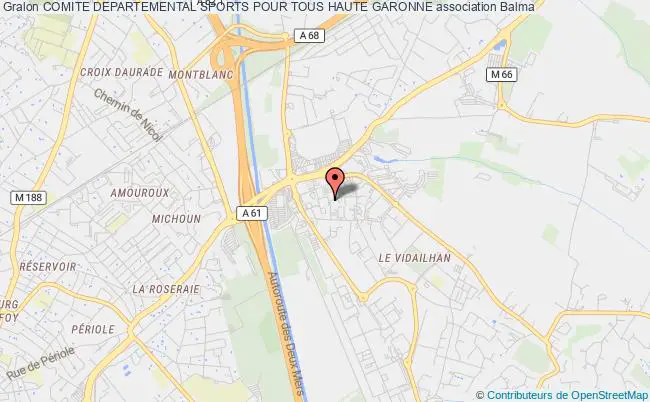plan association Comite Departemental Sports Pour Tous Haute Garonne Balma