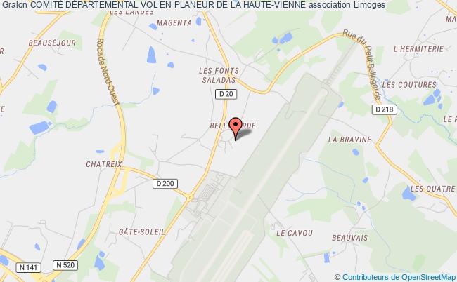 plan association ComitÉ DÉpartemental Vol En Planeur De La Haute-vienne Limoges