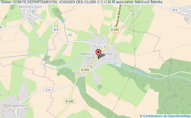plan association Comite Departemental Vosgien Des Clubs C.c.c.m.m Ménil-sur-Belvitte