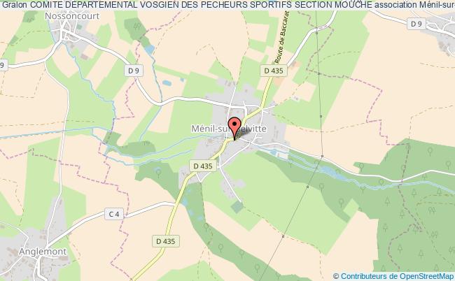 plan association Comite Departemental Vosgien Des Pecheurs Sportifs Section Mouche Ménil-sur-Belvitte