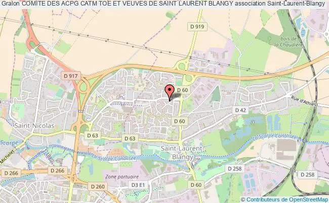 plan association Comite Des Acpg Catm Toe Et Veuves De Saint Laurent Blangy Saint-Laurent-Blangy