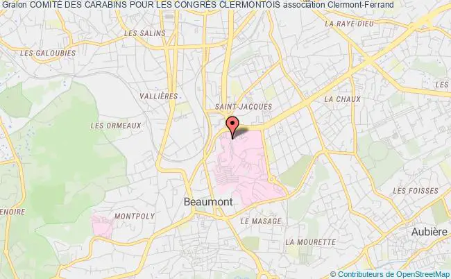 plan association ComitÉ Des Carabins Pour Les CongrÈs Clermontois Clermont-Ferrand