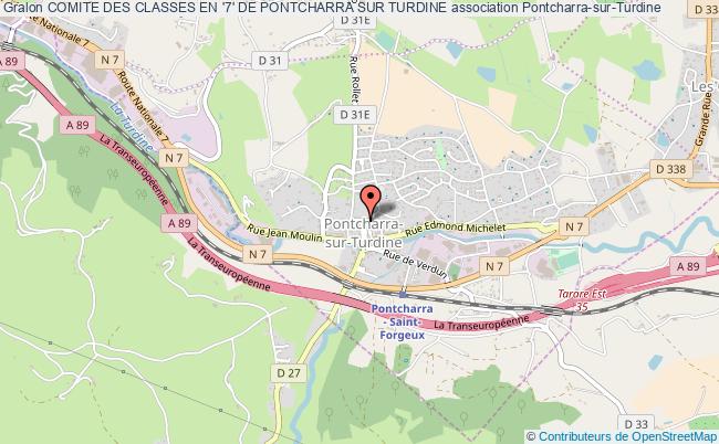 plan association Comite Des Classes En '7' De Pontcharra Sur Turdine Pontcharra-sur-Turdine
