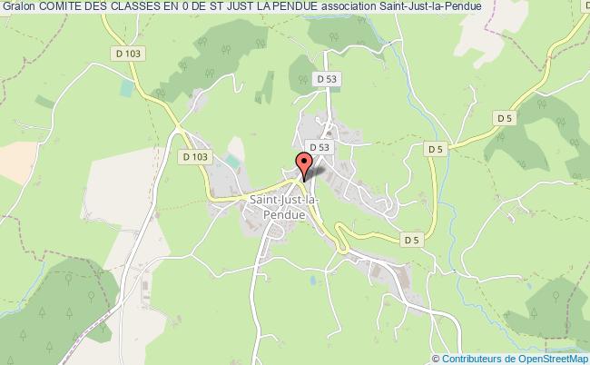 plan association Comite Des Classes En 0 De St Just La Pendue Saint-Just-la-Pendue