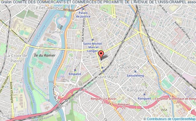 plan association Comite Des Commercants Et Commerces De Proximite De L'avenue De L'unss/crampel Toulouse