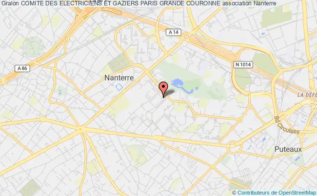 plan association Comite Des Electriciens Et Gaziers Paris Grande Couronne Nanterre cédex