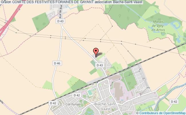 plan association Comite Des Festivites Foraines De Gayant Biache-Saint-Vaast