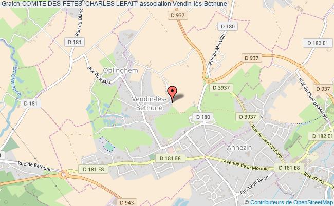 plan association Comite Des Fetes 'charles Lefait' Vendin-lès-Béthune