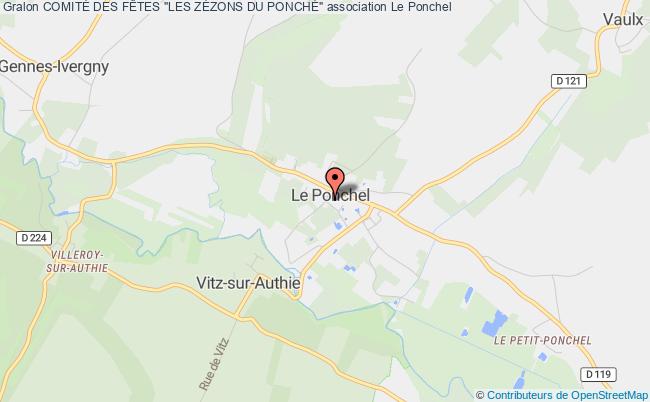 plan association ComitÉ Des FÊtes "les ZÉzons Du PonchÉ" Le    Ponchel