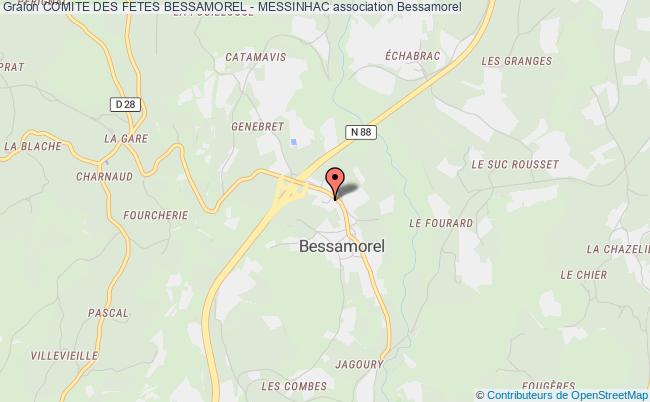 plan association Comite Des Fetes Bessamorel - Messinhac Bessamorel