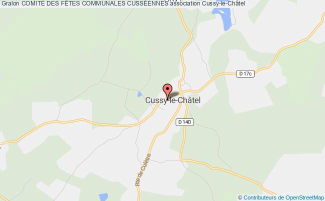 plan association ComitÉ Des FÊtes Communales CussÉennes Cussy-le-Châtel