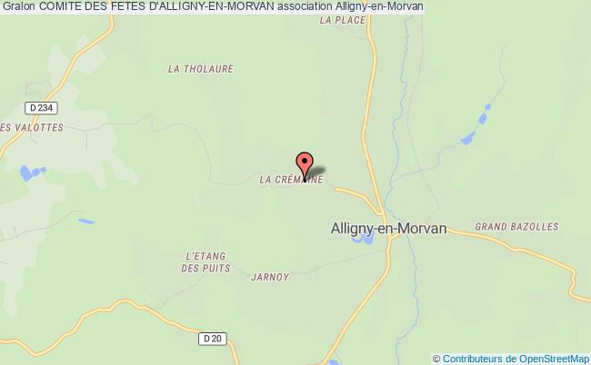 plan association Comite Des Fetes D'alligny-en-morvan Alligny-en-Morvan