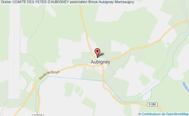 plan association Comite Des Fetes D'aubigney Broye-Aubigney-Montseugny