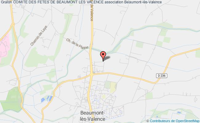 plan association Comite Des Fetes De Beaumont Les Valence Beaumont-lès-Valence