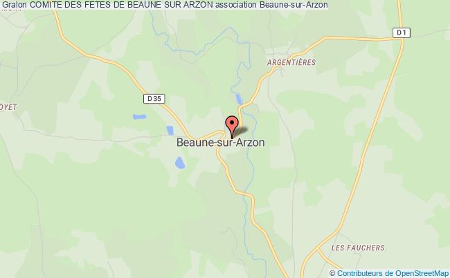 plan association Comite Des Fetes De Beaune Sur Arzon Beaune-sur-Arzon