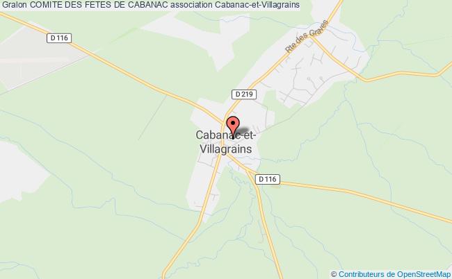plan association Comite Des Fetes De Cabanac Cabanac-et-Villagrains