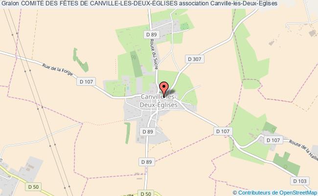 plan association ComitÉ Des FÊtes De Canville-les-deux-Églises Canville-les-Deux-Églises
