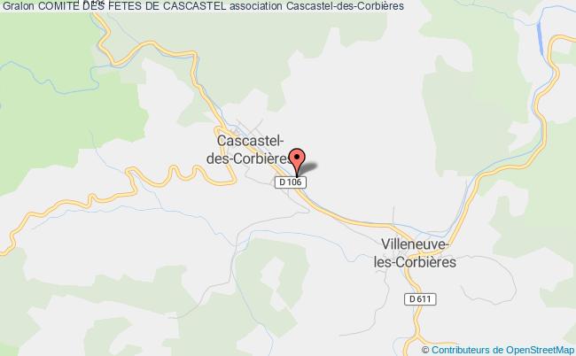 plan association Comite Des Fetes De Cascastel Cascastel-des-Corbières