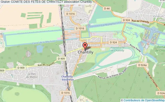 plan association Comite Des Fetes De Chantilly Chantilly