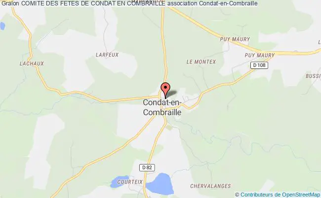 plan association Comite Des Fetes De Condat En Combraille Condat-en-Combraille