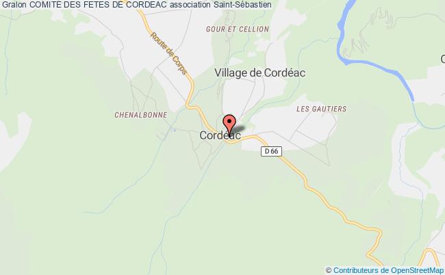 plan association Comite Des Fetes De Cordeac Châtel-en-Trièves