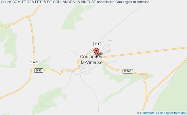 plan association Comite Des Fetes De Coulanges La Vineuse Coulanges-la-Vineuse