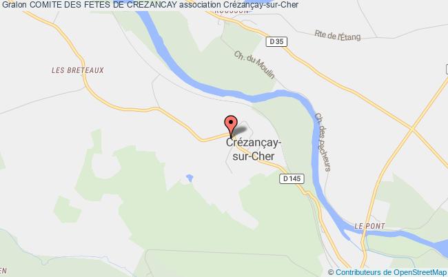 plan association Comite Des Fetes De Crezancay Crézançay-sur-Cher