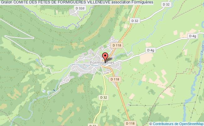 plan association Comite Des FÊtes De Formigueres Villeneuve Formiguères
