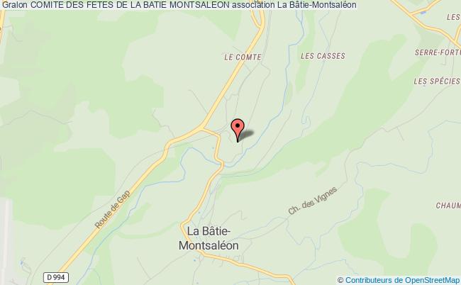 plan association Comite Des Fetes De La Batie Montsaleon La Bâtie-Montsaléon