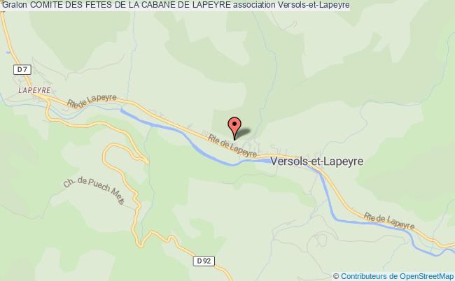 plan association Comite Des Fetes De La Cabane De Lapeyre Versols-et-Lapeyre