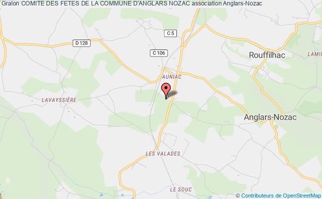 plan association Comite Des Fetes De La Commune D'anglars Nozac Anglars-Nozac