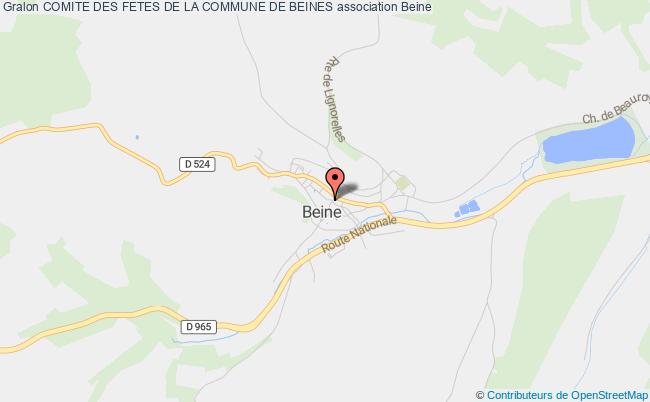 plan association Comite Des Fetes De La Commune De Beines Beine