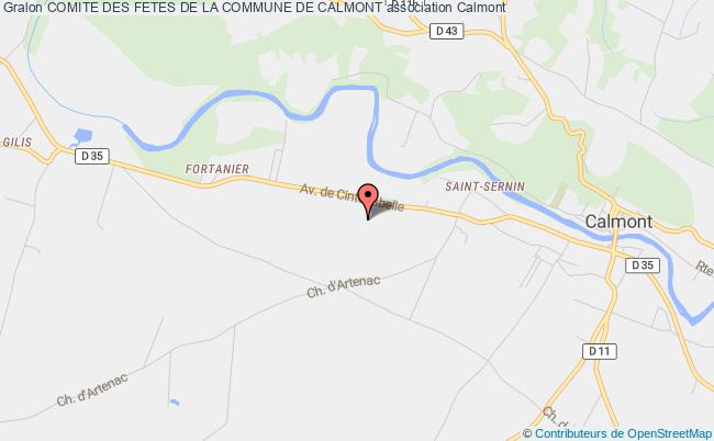 plan association Comite Des Fetes De La Commune De Calmont Calmont