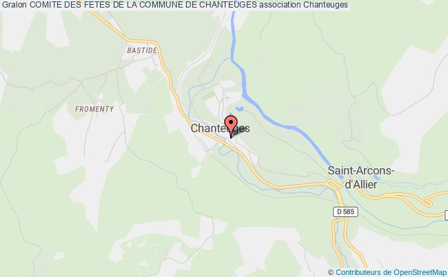 plan association Comite Des Fetes De La Commune De Chanteuges Chanteuges