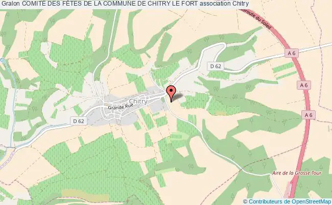 plan association ComitÉ Des FÊtes De La Commune De Chitry Le Fort Chitry