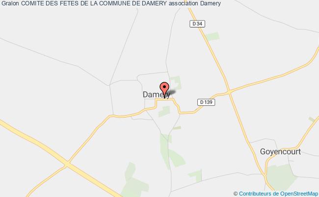 plan association Comite Des Fetes De La Commune De Damery Damery