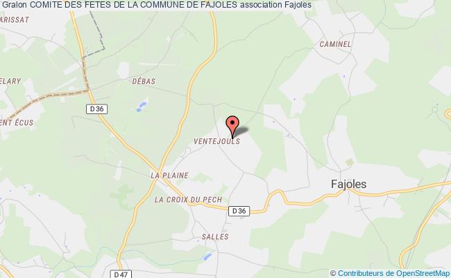 plan association Comite Des Fetes De La Commune De Fajoles Fajoles