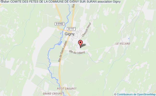 plan association Comite Des Fetes De La Commune De Gigny Sur Suran Gigny