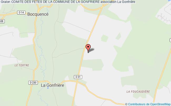 plan association Comite Des Fetes De La Commune De La Gonfriere La    Gonfrière