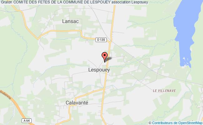 plan association Comite Des Fetes De La Commune De Lespouey Lespouey