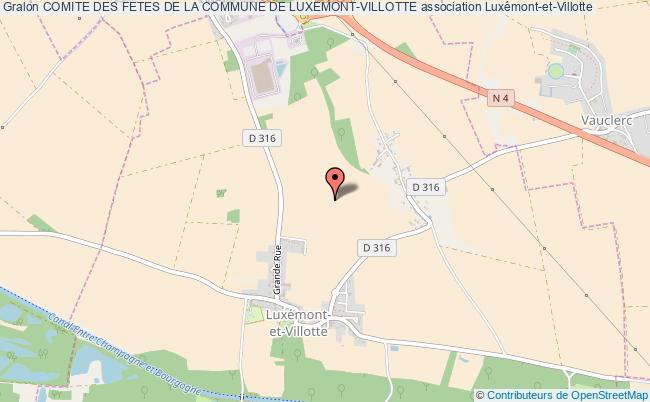plan association Comite Des Fetes De La Commune De Luxemont-villotte Luxémont-et-Villotte
