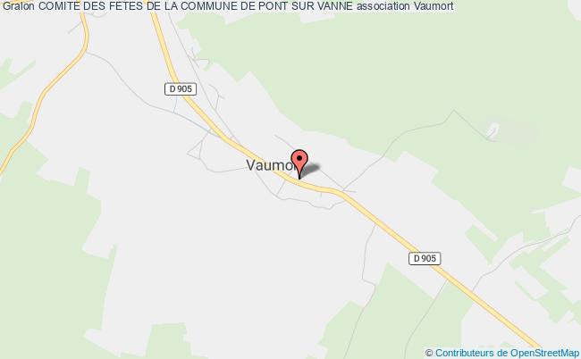 plan association Comite Des Fetes De La Commune De Pont Sur Vanne Vaumort