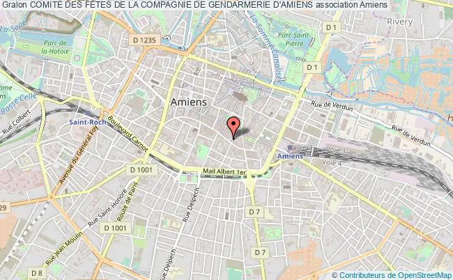 plan association ComitÉ Des FÊtes De La Compagnie De Gendarmerie D'amiens Amiens