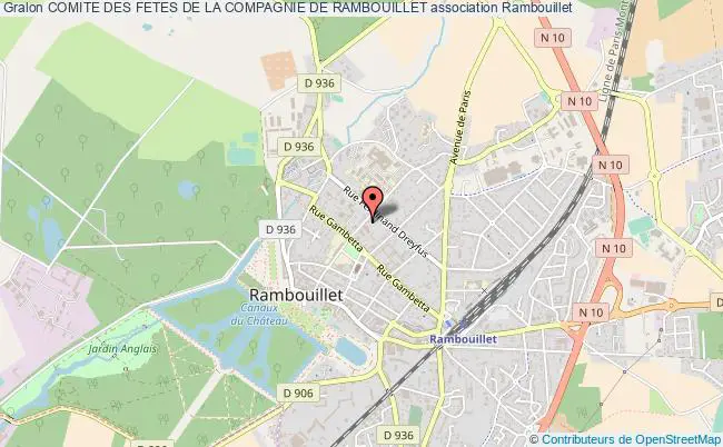 plan association Comite Des Fetes De La Compagnie De Rambouillet Rambouillet