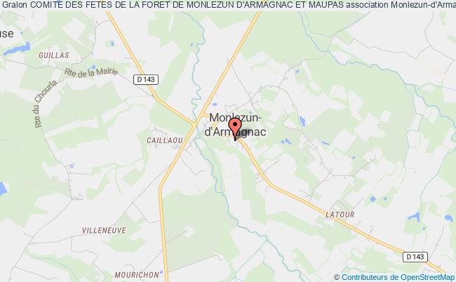 plan association Comite Des Fetes De La Foret De Monlezun D'armagnac Et Maupas Monlezun-d'Armagnac