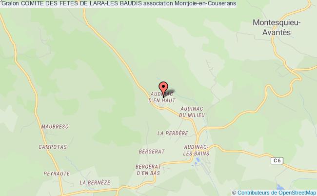 plan association Comite Des Fetes De Lara-les Baudis Montjoie-en-Couserans