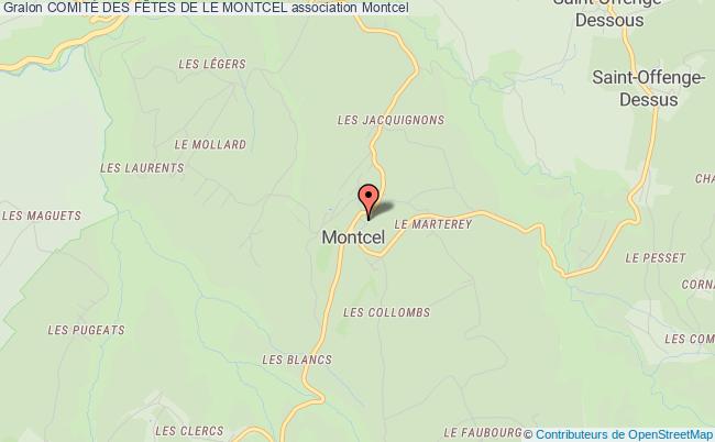 plan association ComitÉ Des FÊtes De Le Montcel Montcel