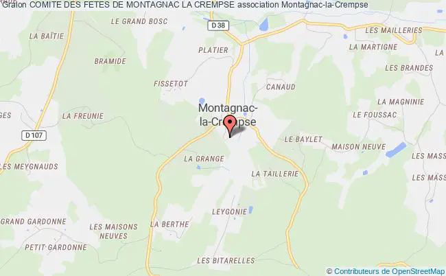 plan association Comite Des Fetes De Montagnac La Crempse Montagnac-la-Crempse