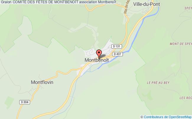 plan association ComitÉ Des FÊtes De MontbenoÎt Montbenoît
